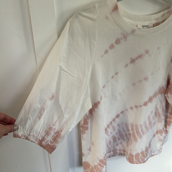 Boho Tie-Dye Splendid Casual Sweater Blouse Size Small - Picture 2 of 5